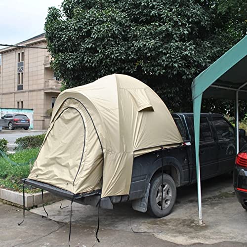 LKW-Bettzelt mit Regenfliege und Aufbewahrungstasche, wasserdichtes PU4000-mm- und winddichtes Pickup-Zelt für 3–4 Personen – tragbares Doppellagiges Zelt für Camping und Wandern von SSLW