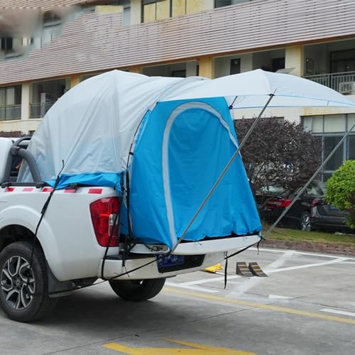 LKW-Ladeflächenzelt, Pickup-Truck-Zelt mit Regenschicht und Tragetasche, wasserdichtes Doppellagiges LKW-Zelt für Camping, Reisen, Outdoor-Aktivitäten von SSLW