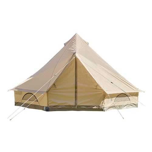 Oxford-Stoff-Glockenzelt, 4-Jahreszeiten-Glamping-Zelte, Jurtenzelthaus für 6–8 Erwachsene, atmungsaktives Zelt für Familiencamping, Outdoor-Jagdparty, 4 m von SSLW
