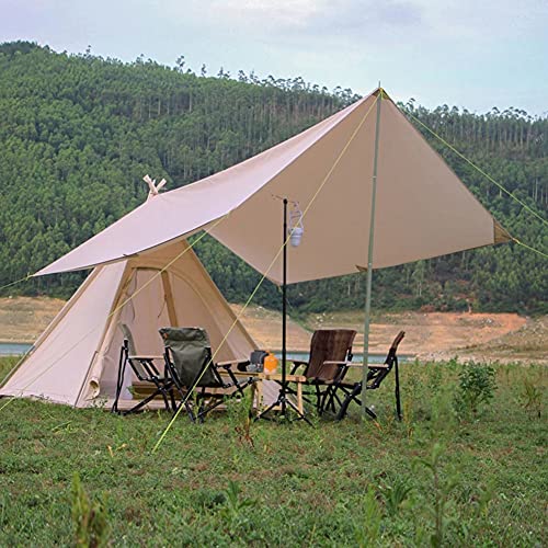 Pyramidenzelt Tipi Indianerzelt mit Sonnenschutz 3-4 Personen Familienzelt Outdoor Camping Baumwollzelt Luxus Jurtenzelt für Bergsteigen Wandern Camping von SSLW