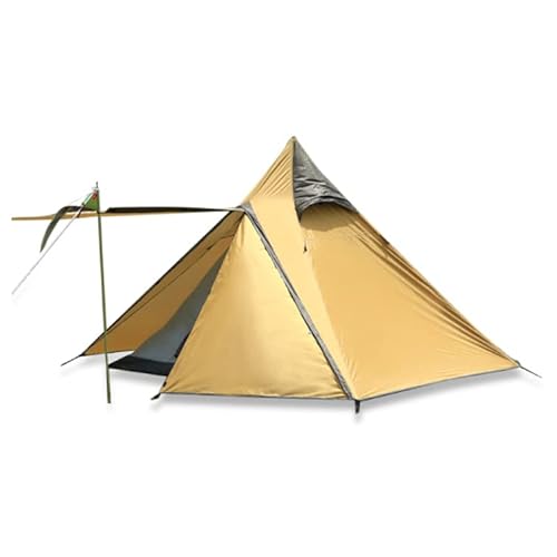 Pyramidenzelt für Erwachsene, indisches Tipi-Zelt, Doppeltür-Design mit herausnehmbarem Mesh-Innenzelt, Campingzelt, PU2000 mm für Rucksackreisen, Wandern, Angeln, Kanufahren, Reisen von SSLW