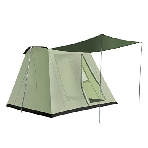 Tipi-Campingzelt, Wasserdichtes Familienzelt, Luxuriöses Kabinenzelt Mit Netzfenstern Und -türen – Einfacher Aufbau von SSLW