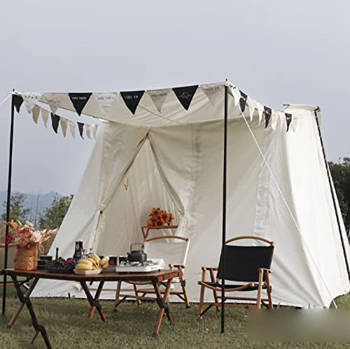 Tipi-Campingzelt, Wasserdichtes Familienzelt, Luxuriöses Kabinenzelt Mit Netzfenstern Und -türen – Einfacher Aufbau von SSLW