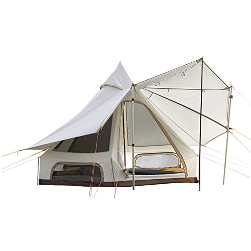 Zelt für 5–8 Personen, Festival Partyzelt wasserdicht und Winddicht, Campingzelt, Jurte, Glockenzelt, einfach aufzubauen für Familien-Camping im Freien von SSLW