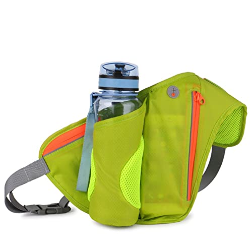 SSWERWEQ Crossbody Bag Frauen Männer Sport Running Taschen, leichte Taille Tasche mit Wasser Flaschentasche Telefon Tasche for Camping Wandern Radfahren Outdoor Sports (Color : Green Color) von SSWERWEQ