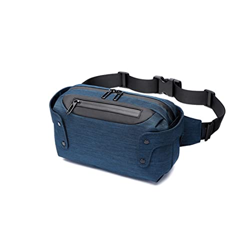 SSWERWEQ Crossbody Bag Herren Taille Tasche Modesport Eine Schulter Messenger Bag wasserdichte Multifunktionale Taille Tasche (Color : Blue) von SSWERWEQ