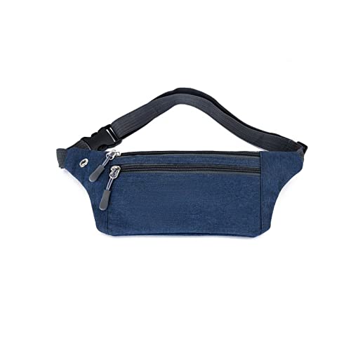SSWERWEQ Crossbody Bag Lässig Outdoor Lightweight Sport Taille Tasche Oxford Taille Tasche Radfahren Einstellbare Fitness Gürtelbeutel (Color : Deep Blue) von SSWERWEQ