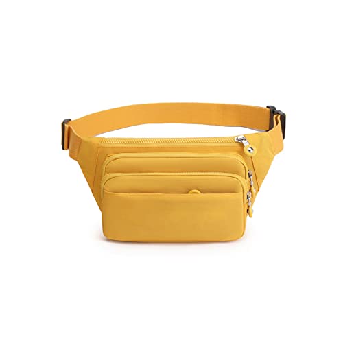 SSWERWEQ Crossbody Bag Lässige Mode Taille Tasche Einfache Taille Tasche Outdoor Sports Umhängetasche Crossbody Brusttasche (Color : Yellow) von SSWERWEQ