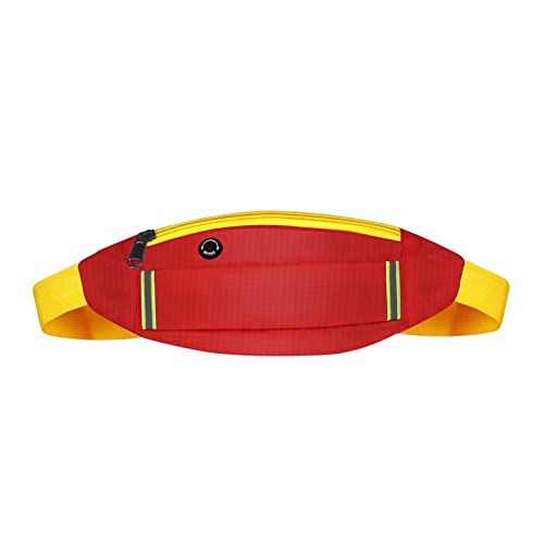 SSWERWEQ Crossbody Bag Laufen Taille Packung Sport Gürtel Tasche Frauen Reflektierende Fanny Pack Fashion Bum Bag Kopfhörer Hüftgurt Tasche Radfahren Joggen (Color : Red) von SSWERWEQ