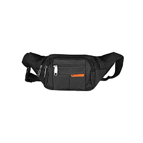 SSWERWEQ Crossbody Bag Mode Simple Damen Taille Tasche Herren Taille Tasche Casual Funktionale Outdoor Sports Tasche (Color : Black) von SSWERWEQ