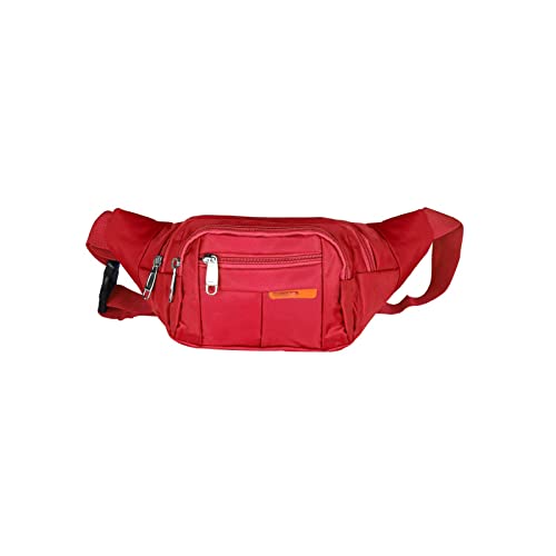SSWERWEQ Crossbody Bag Mode Simple Damen Taille Tasche Herren Taille Tasche Casual Funktionale Outdoor Sports Tasche (Color : Red) von SSWERWEQ