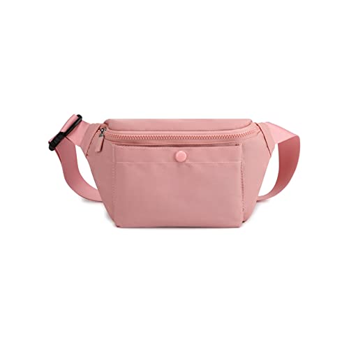 SSWERWEQ Crossbody Bag Mode Trend Brusttasche Damen Casual einfache Taille Tasche wasserdichte Taille Tasche Handytasche (Color : Pink) von SSWERWEQ