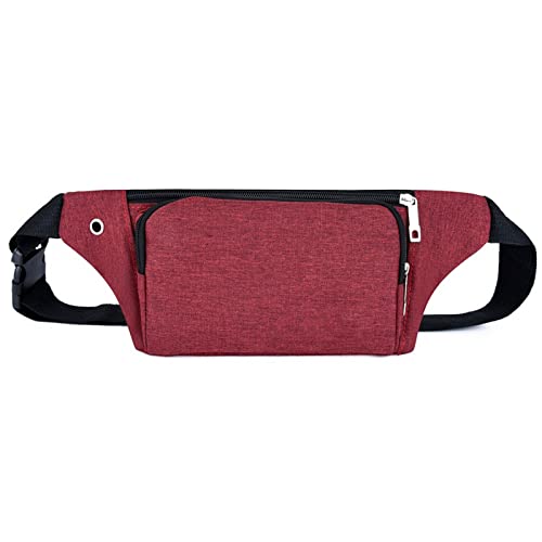 SSWERWEQ Crossbody Bag Nylon-Taille-Packungen for Frauen-Laser-Brusttelefon-Taschen-Brusttaschen Fanny-Pack-Gürtelschlingbeutel (Color : Red) von SSWERWEQ