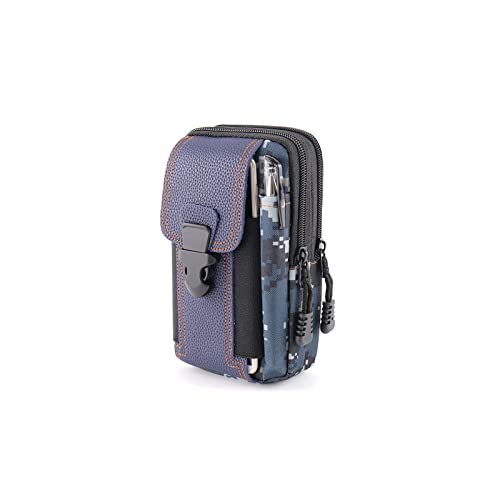 SSWERWEQ Crossbody Bag Outdoor Multifunktionale Leinwand Taille Tasche Handytasche Brieftasche Gürteltasche Münz Taille Tasche (Color : Blue) von SSWERWEQ