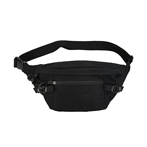 SSWERWEQ Crossbody Bag wasserdichte Gürteltasche, große Unisex-Segeltuchtasche, Brusttasche (Color : Black) von SSWERWEQ