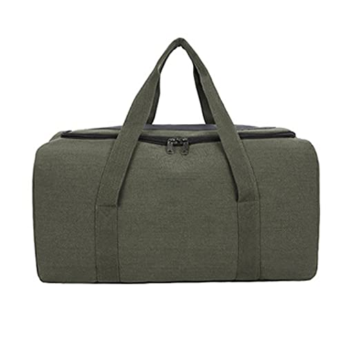 SSWERWEQ Handtasche Canvas Travel Bag, Large Capacity Luggage Bag, Weekend, Travel, Backpack, Direct Check (Color : Green) von SSWERWEQ