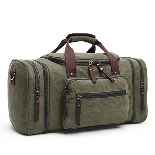 SSWERWEQ Handtasche Canvas Travel Duffle Bag Large Capacity Travel Bag Travel Tote Bag (Color : Green) von SSWERWEQ