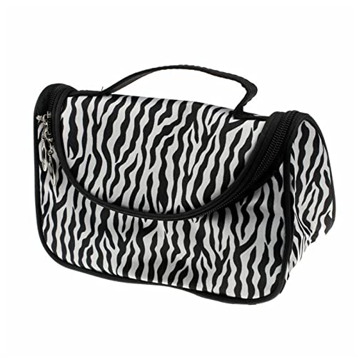 SSWERWEQ Kosmetikbeutel Women Large Makeup Bag Cosmetic Case Storage Handle Travel Organizer Lady Zebra Striped Cosmetic Bags von SSWERWEQ