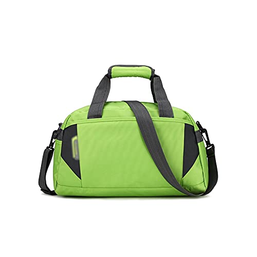 SSWERWEQ Reisetaschen Mode Männer Frauen Training Gym Bag Nylon Ultralight Reise Sporttaschen Für Fitness Yoga Handtasche Kurzurlaub Gepäck Handtasche (Color : Green, Size : L) von SSWERWEQ