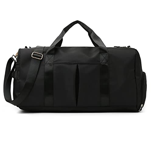 SSWERWEQ Reisetaschen Sporttasche für Frauen mit Schuhfach, strapazierfähige, leichte Yoga-große Handtasche (Color : Black) von SSWERWEQ