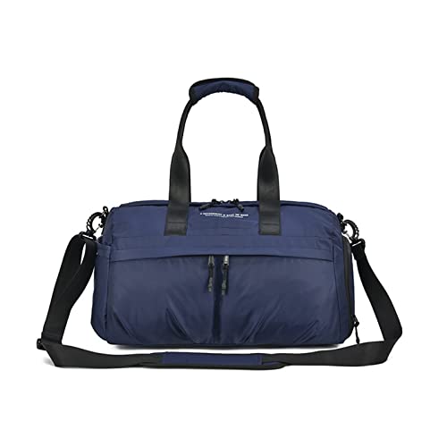 SSWERWEQ Reisetaschen Sporttasche für Männer, trocken und nass, Separate Sport-Fitnesstasche, große Kapazität, wasserdicht, mit Schuhfach für Reisen, Yoga-Training (Color : Blue) von SSWERWEQ