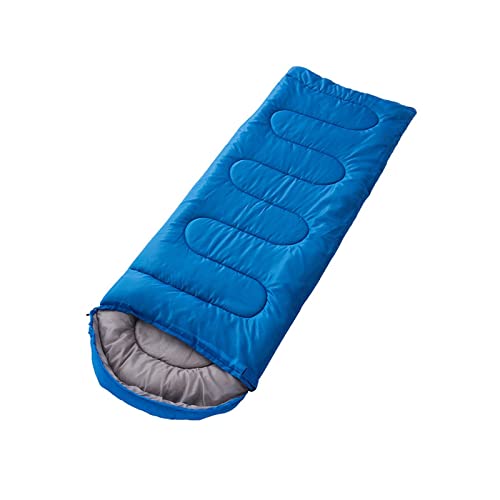 SSWERWEQ Schlafsack Outdoor Camping Sleeping Bag Ultralight Waterproof 4 Season Warm Envelope Backpacking Sleeping Bags for Outdoor Traveling Hiking (Color : Blue, Size : L) von SSWERWEQ