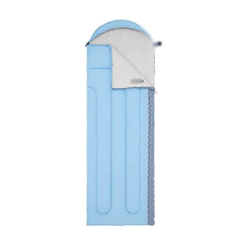 SSWERWEQ Schlafsack Outdoor Envelope Sleeping Bag with Hood Outdoor Camping Splicable Thermal Sleeping Bag Breathable Tent Sleeping Bag (Color : A) von SSWERWEQ