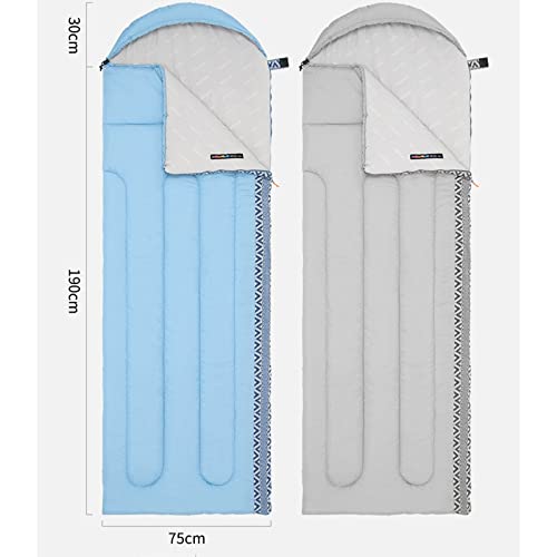 SSWERWEQ Schlafsack Outdoor Envelope Sleeping Bag with Hood Outdoor Camping Splicable Thermal Sleeping Bag Breathable Tent Sleeping Bag (Color : B) von SSWERWEQ