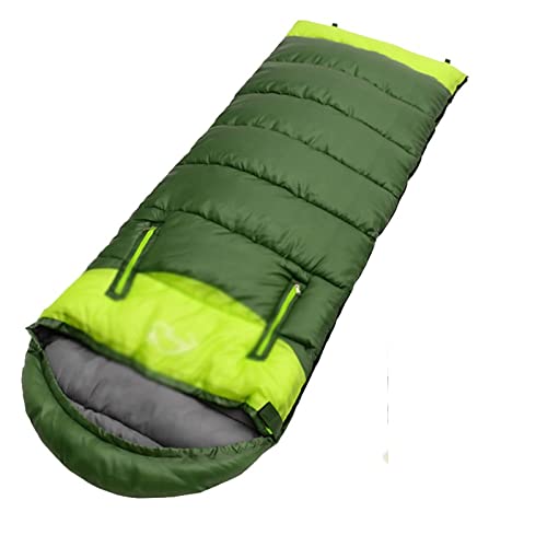 SSWERWEQ Schlafsack Outdoor Outdoor Camping Sleeping Bag Ultralight Spliced Double Persons Sleep Bags Portable Travel Envelope Hiking Tourism Bag (Color : 1.05kg Green) von SSWERWEQ