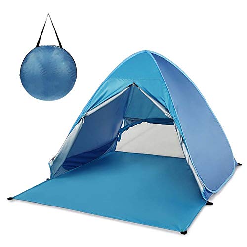 SSWERWEQ Zelte Automatische Zelt UV-Schutz Outdoor-Camping-Zelt Instant-Pop-Up-Strand-Zelt Leicht Sun Shelter Zelte Cabana Markise (Color : Blue) von SSWERWEQ