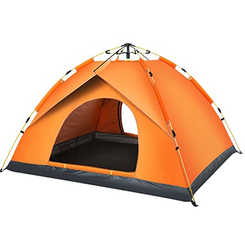 SSWERWEQ Zelte Large Automatic Quick-Opening Pop Up Outdoor Tent for Family Camping Hiking Travelling (Color : Orange) von SSWERWEQ