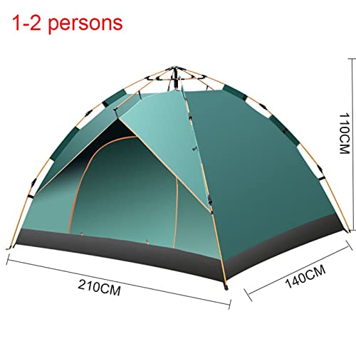 SSWERWEQ Zelte Outdoor Beach Tent Fully Quick Automatic Opening Tents Waterproof Canopy Camping Hiking Tent Family Travel Tools (Color : Small Dark Green) von SSWERWEQ
