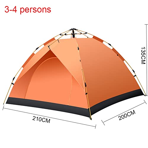 SSWERWEQ Zelte Outdoor Tent Fully Quick Automatic Opening Tents Waterproof Canopy Camping Hiking Tent Beach Family Travel Tools (Color : Large orange) von SSWERWEQ