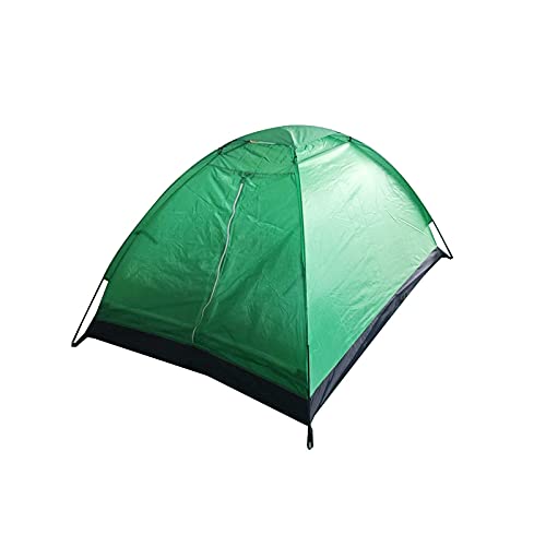 SSWERWEQ Zelte Sommerzelt, 2 Personen Tourist Single Layer Winddicht Wasserdicht PU1000mm Camping Zelt, mit Tasche Tente (Color : Green) von SSWERWEQ