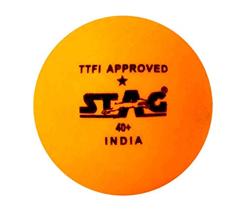 STAG One Star Tischtennisball, Kunststoff, 40 mm, 6 Stück, Orange von STAG