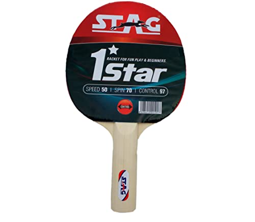 Stag 1 Star Table Tennis Racquet(Multi- Color, 148 Grams, Beginner) von STAG