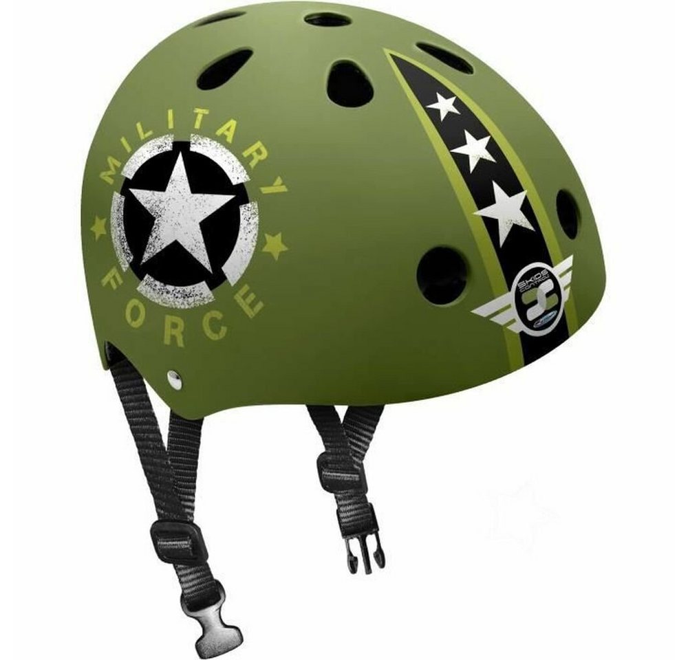 STAMP Fahrradhelm Stamp Skaterhelm Fahrradhelm Helm Military Star olivgrün Belüftung von STAMP