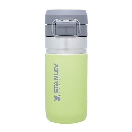 Stanley Quick Flip Trinkflasche Edelstahl 0.47L - Hält 7+ Stunden Kalt - Wasserflasche BPA-Frei - Spülmaschinenfest - Druckverschlussdeckel - Thermosflasche Auslaufsicher - Citron von STANLEY