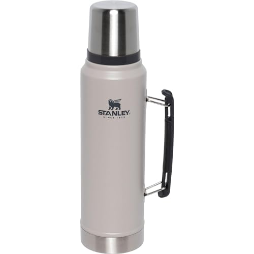 Stanley Classic Legendary Thermosflasche 1L - Thermos Hält 24 Stunden Heiß oder Kalt - Edelstahl Thermoskanne - BPA-Frei - Spülmaschinenfest - Ash von STANLEY