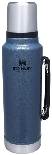 Stanley Klassische vakuumisolierte Weithalsflasche – BPA-freie 18/8 Edelstahl-Thermoskanne für kalte und heiße Getränke – 1,5 QT – Hammertone Lake von STANLEY