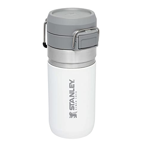 Stanley Quick Flip Trinkflasche Edelstahl 0.47L - Hält 7+ Stunden Kalt - Wasserflasche BPA-Frei - Spülmaschinenfest - Druckverschlussdeckel - Thermosflasche Auslaufsicher - Polar von STANLEY