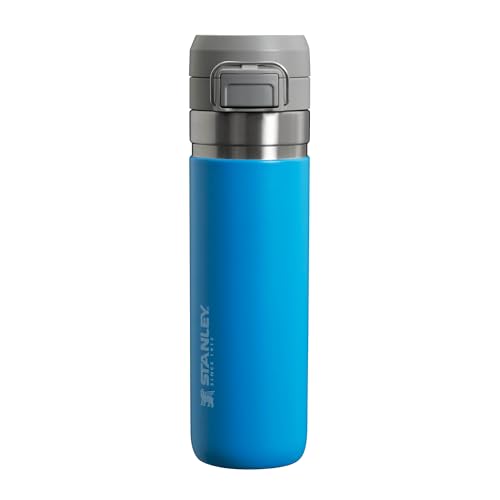 Stanley Quick Flip Trinkflasche Edelstahl 0.71L - Hält 12+ Stunden Kalt - Wasserflasche BPA-Frei - Spülmaschinenfest - Druckverschlussdeckel - Thermosflasche Auslaufsicher - Azure von STANLEY