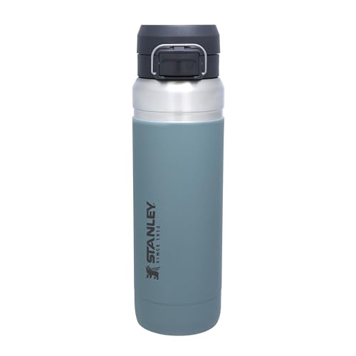 Stanley Quick Flip Trinkflasche Edelstahl 1.06L - Hält 18+ Stunden Kalt - Wasserflasche BPA-Frei - Spülmaschinenfest - Druckverschlussdeckel - Thermosflasche Auslaufsicher - Shale von STANLEY