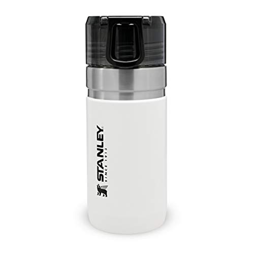 Stanley Vacuum Insulated Water Bottle 473 ml / 16OZ Polar White – Trinkflasche für kalte Getränke - Leckfreier, durchsichtiger Verschluß - BPA-frei - Spülmaschinenfest von STANLEY