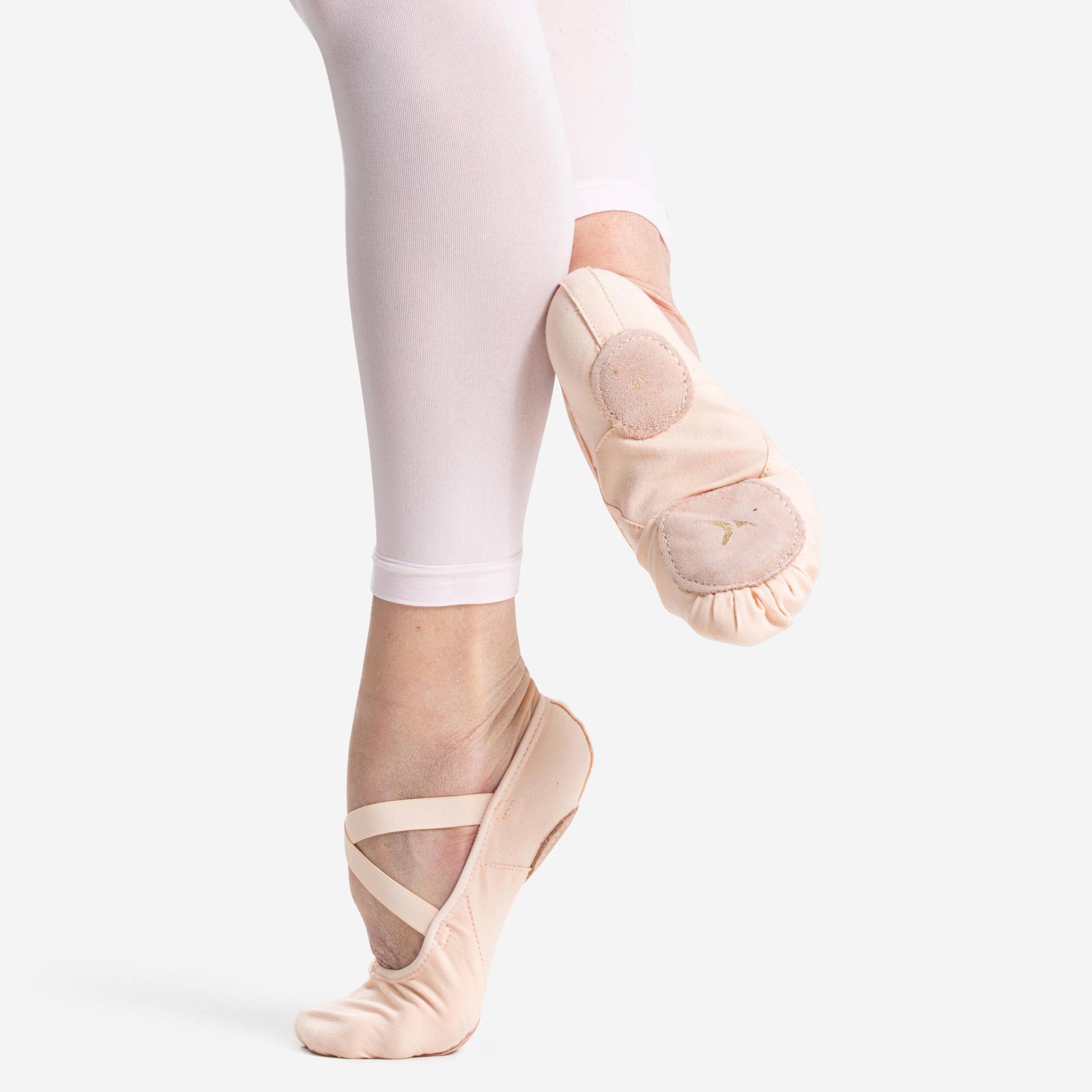 Ballettschuhe geteilte Sohle Strech-Leinen - rosa von STAREVER