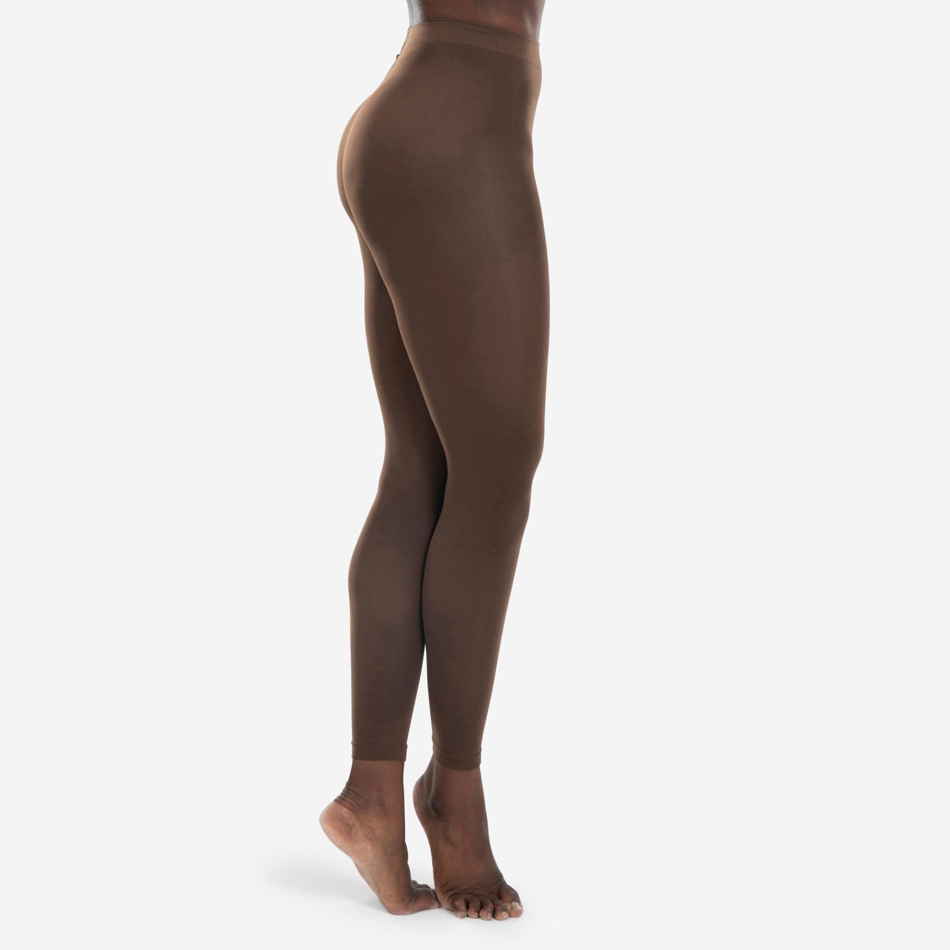 Ballettstrumpfhose Tanzleggings ohne Fuss Damen - dunkelbraun von STAREVER