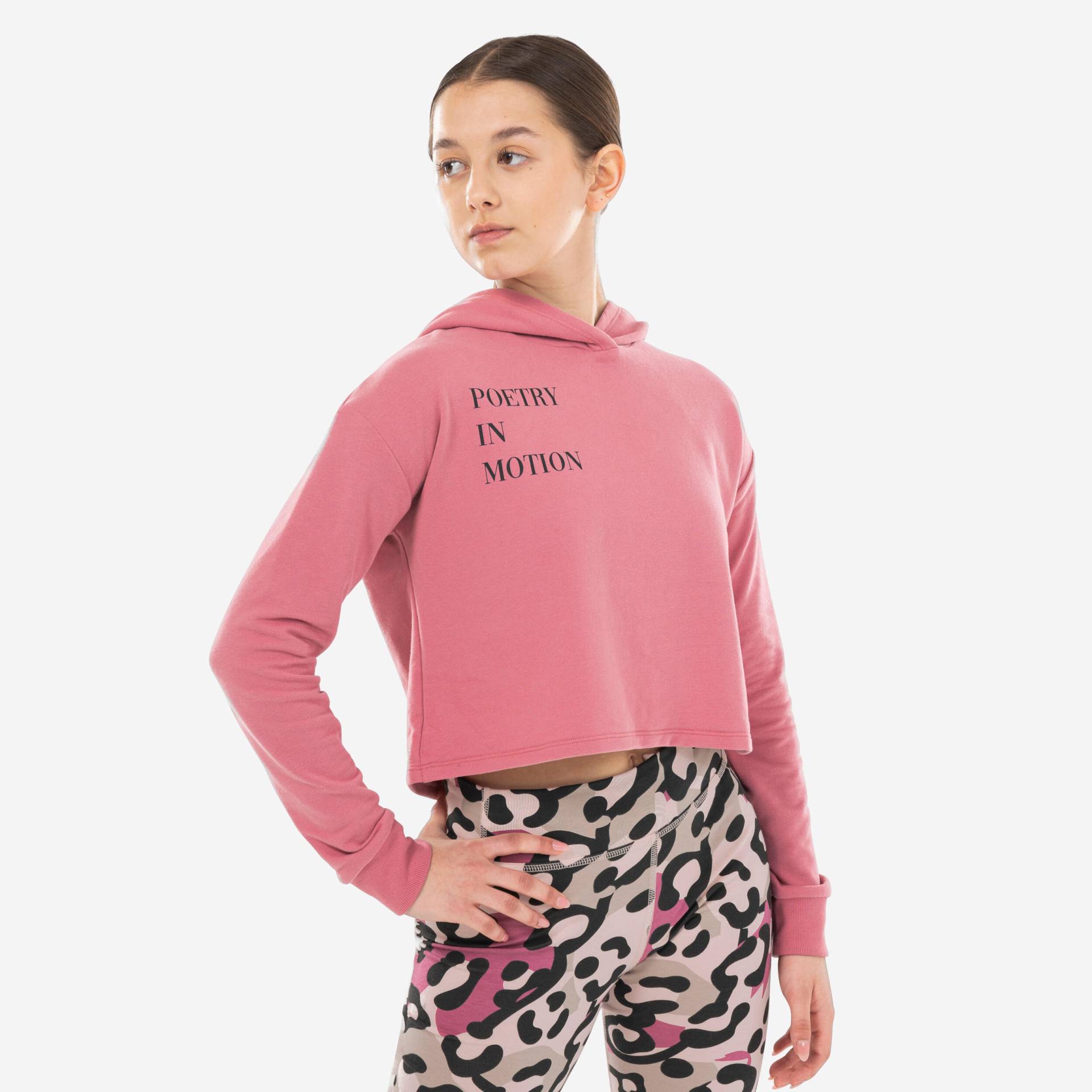 Sweatshirt Tanzen Crop Top Modern Jazz Dance Mädchen mit Kapuze - rosa von STAREVER