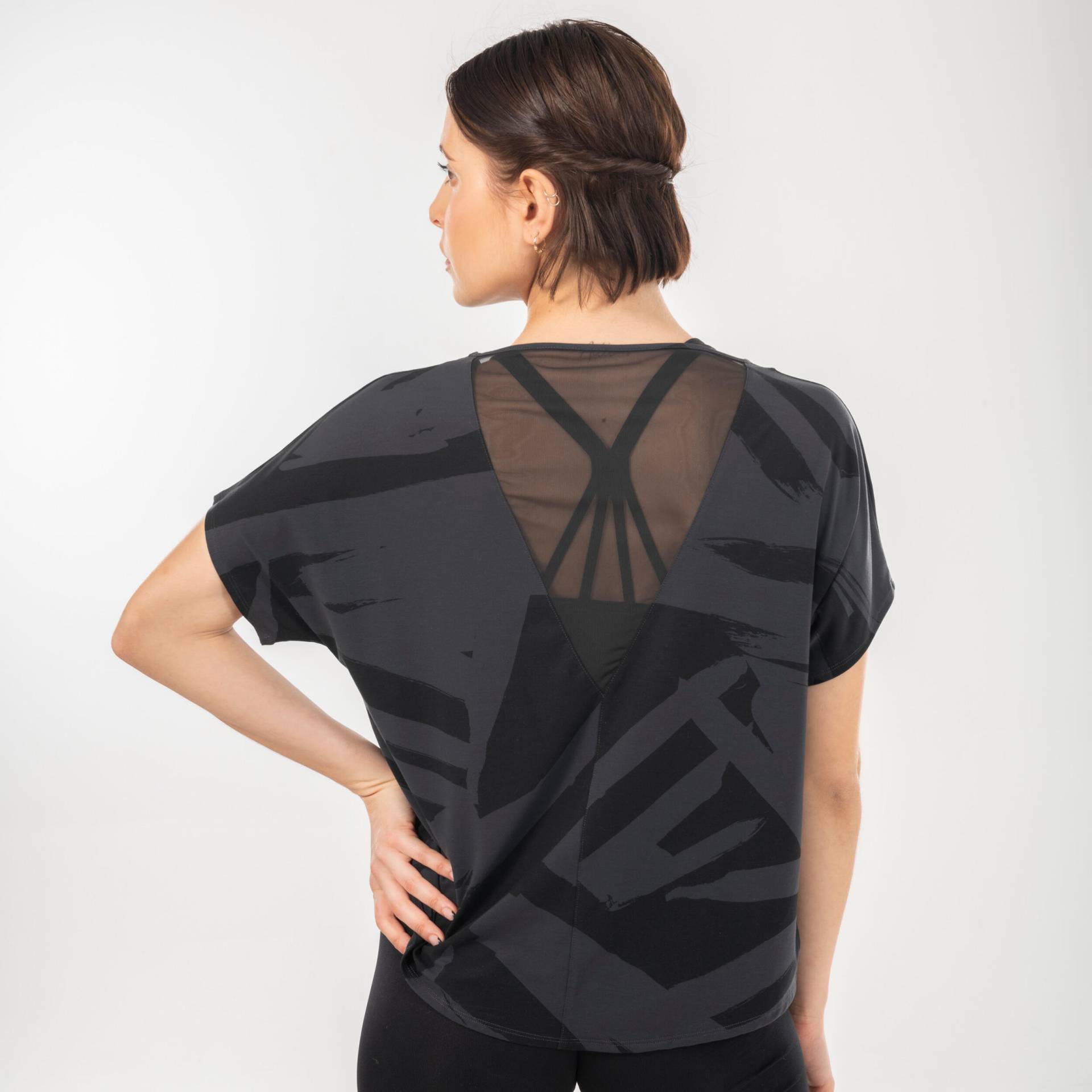 T-Shirt Modern Dance Damen fliessend - schwarz/grau von STAREVER