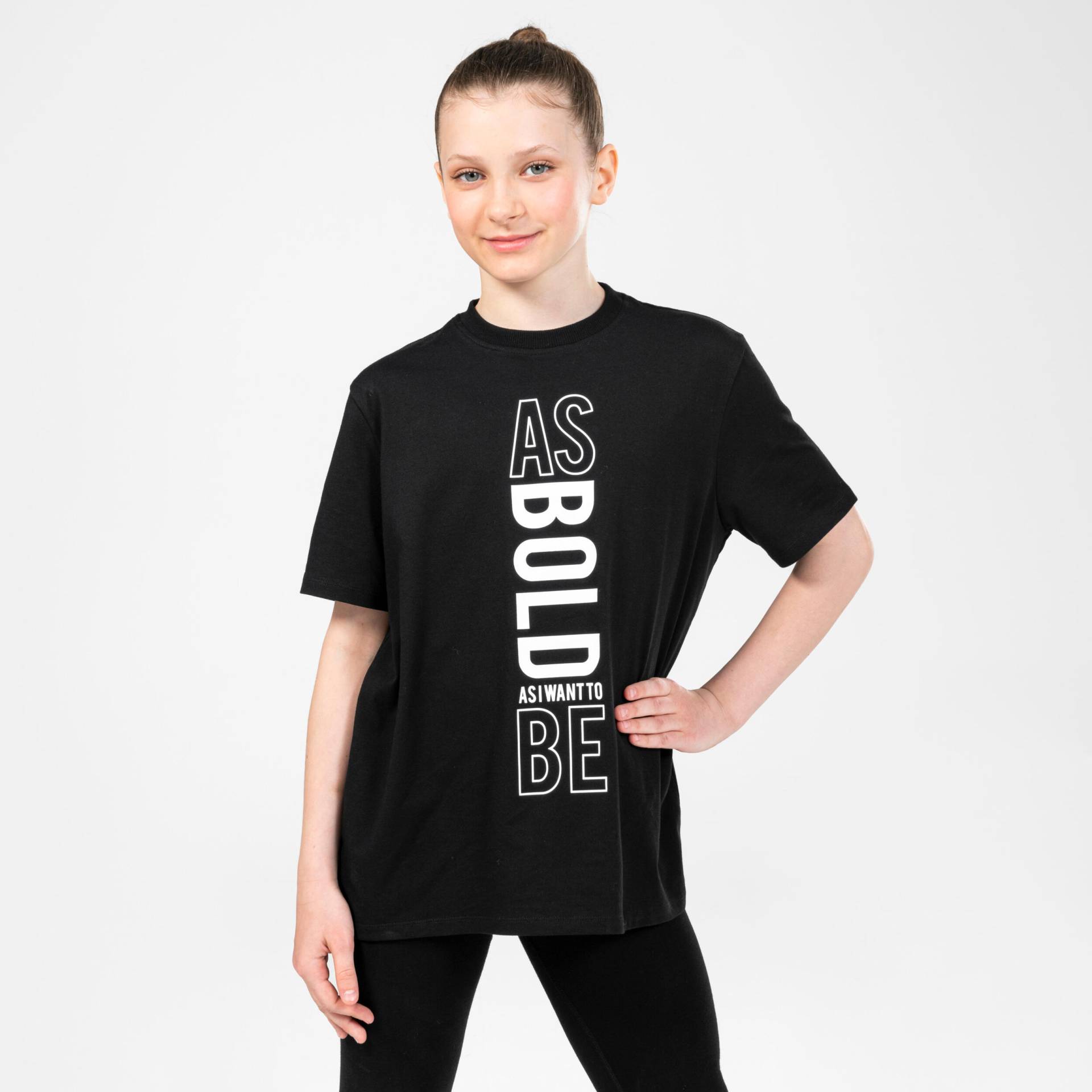 T-Shirt Modern Dance oversize bedruckt Mädchen schwarz von STAREVER