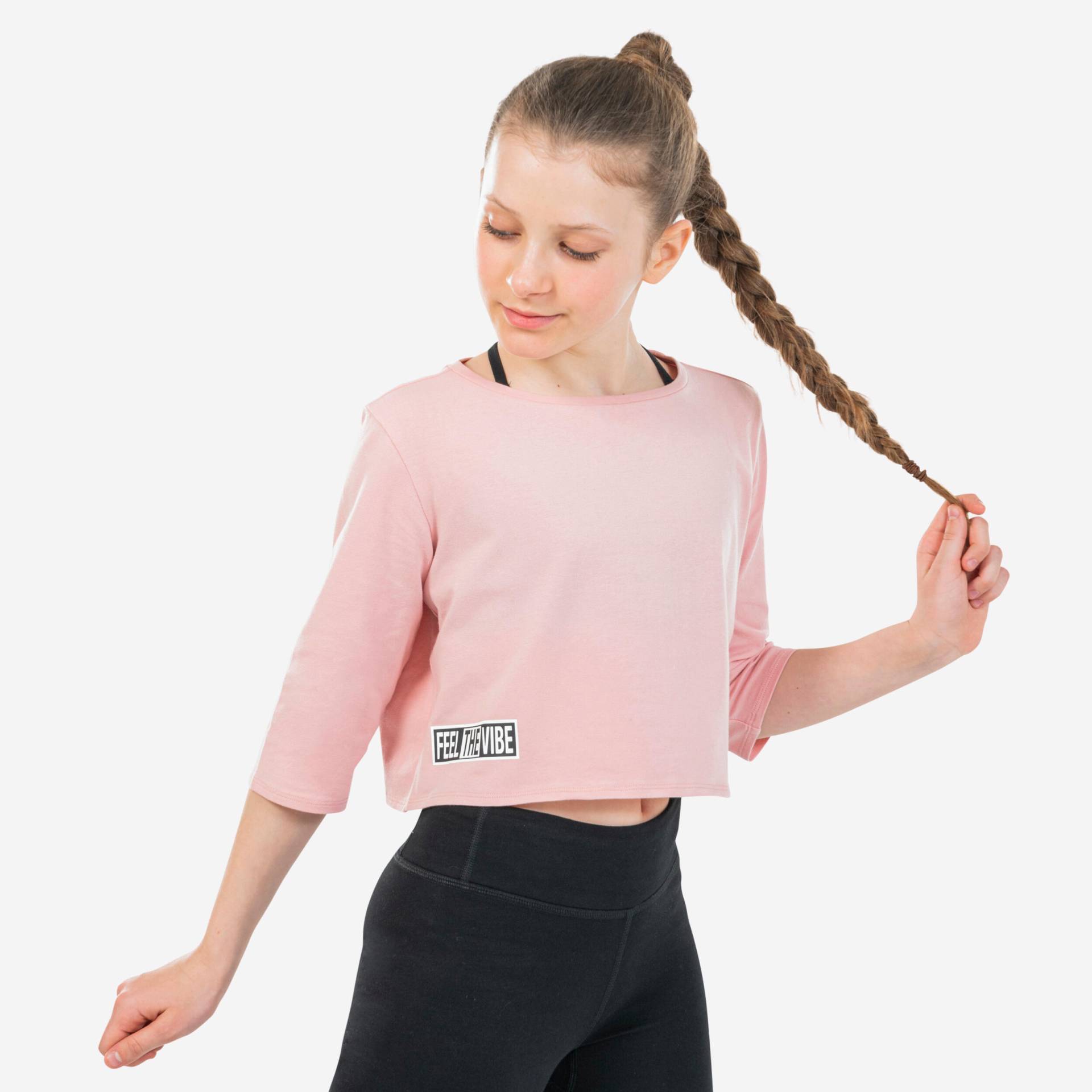 Tanzshirt Modern Dance Crop Top Mädchen rosa von STAREVER